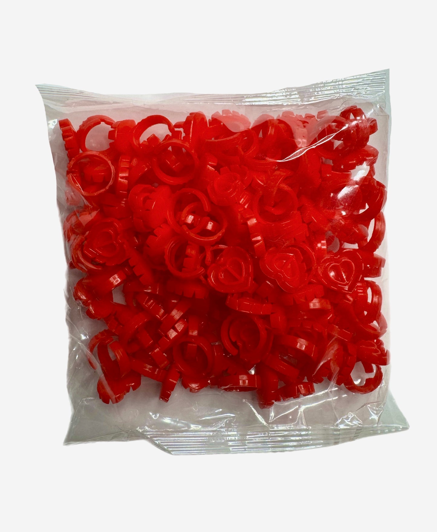 Red heart glue rings