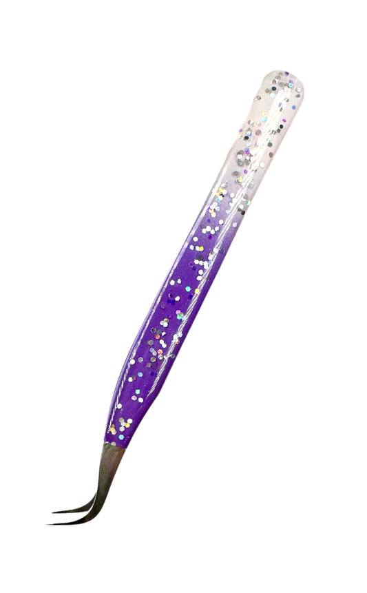 Purple J grip tweezer