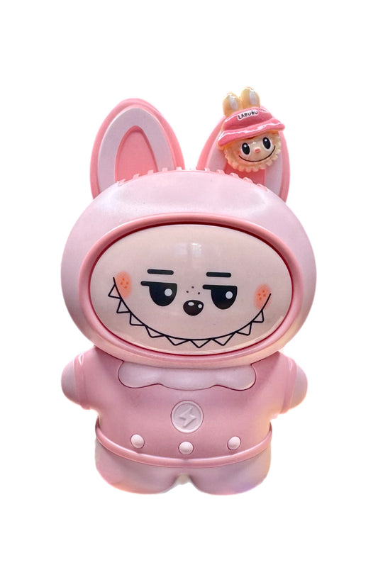 Labubu pink rechargeable fan